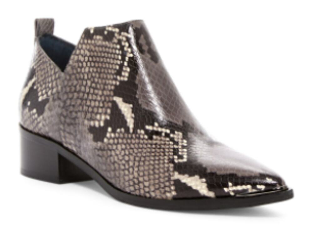 Marc Fisher Women's Mlyamir Snake Ankle Boots 5.5